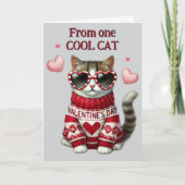 Niedliche Coole Katzen Valentinerkarte Feiertagskarte (Vorderseite)