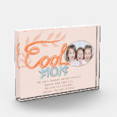 Niedliche Coole Mama Handschrift Muttertag Fotoblock (Links)