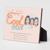 Niedliche Coole Mama Handschrift MuttertagsFoto Fotoplatte (Seite)