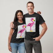 Niedliche Coole Pixel rosa Flamingo T-Shirt (Unisex)