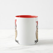 Niedliche Coole Rockabilly-Owl in Brillen & Red Ba Tasse (Zentrum)