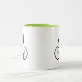 Niedliche Coole Sättigung der schwarzen Katze mit Zweifarbige Tasse (Mittel)