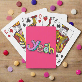 Niedliche, Coole "YEAH", kühne rosa Spiele Spielkarten