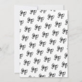 Niedliche Coquette Black Bow Sweet 16 Einladung (Rückseite)