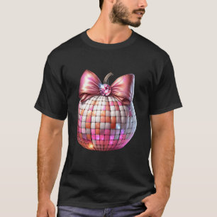 Niedliche Coquette Bow Disco Pumpkin Herbst Herbst T-Shirt