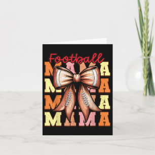 Niedliche Coquette Bow Game Day Football Mama für Karte