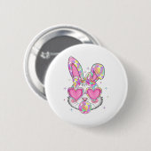Niedliche Coquette Bow Ostertag Rabbit Bunny Oars Button (Vorne & Hinten)