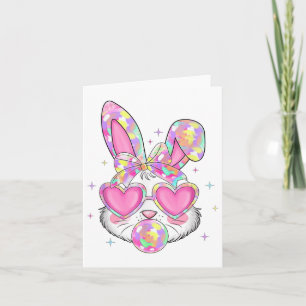 Niedliche Coquette Bow Ostertag Rabbit Bunny Oars  Karte