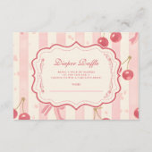 Niedliche Coquette Cherry auf Top Baby Diapper Raf Begleitkarte (Vorderseite)