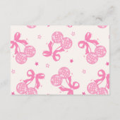 Niedliche Coquette Cherry auf Top Baby Diapper Raf Begleitkarte (Rückseite)