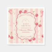 Niedliche Coquette Cherry auf Top Baby Dusche Serviette (Vorderseite)