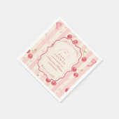 Niedliche Coquette Cherry auf Top Baby Dusche Serviette (Ecke)