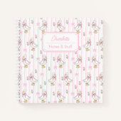 Niedliche Coquette Goose mit rosa Bow Custom Notizblock (Vorderseite)