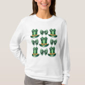 Niedliche Coquette St Patrick's Day Bows and Hats T-Shirt (Vorderseite)