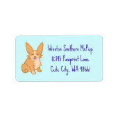 Niedliche Corgi-Adressmarken Adressaufkleber (Vorne)