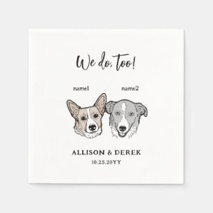 Niedliche Corgi Border Collie Wir tun zu 2 Hunde H Serviette