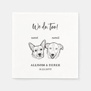 Niedliche Corgi Border Collie Wir tun zu 2 Hunde H Serviette
