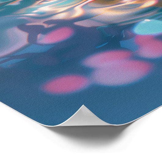 Niedliche Corgi Chill im Wasser Poster (Ecke)