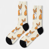 Niedliche Corgi Dog Muster Socken (Linkes Detail)