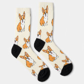 Niedliche Corgi Dog Muster Socken (Rechts)