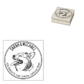 Niedliche Corgi Dog Rücksendeadresse, Kreis Gummistempel (Stempel)