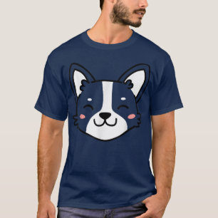 Niedliche Corgi Face Easy Halloween Kostüm Lazy Gr T-Shirt