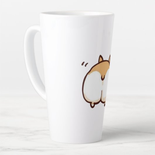 Niedliche Corgi Hintern Tasse - Grosses Latte 17oz (Linke Ecke)