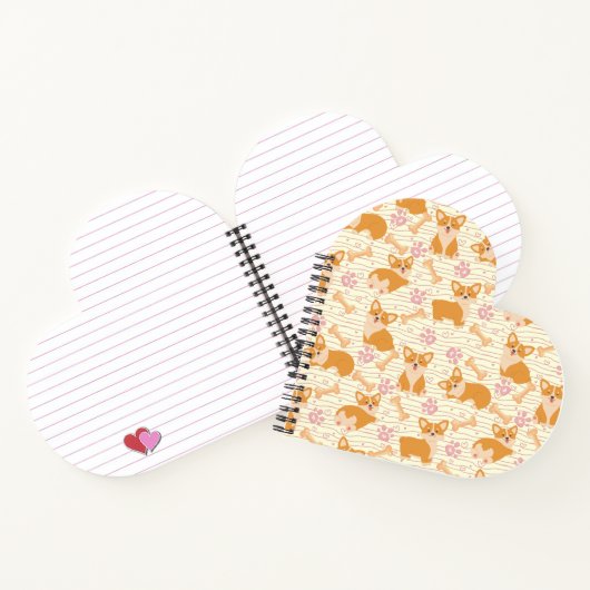 Niedliche Corgi-Hunde Notizblock (Innenseite)