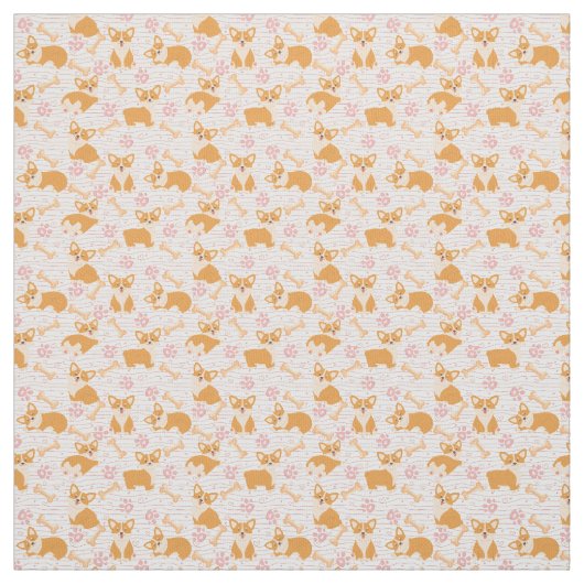 Niedliche Corgi-Hunde Stoff (Muster)