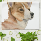 Niedliche Corgi-Hundekunst Handtuch (Gefaltet)