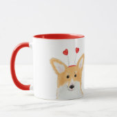 Niedliche Corgi 'I Liebe you more than sauss' rote Tasse (Links)