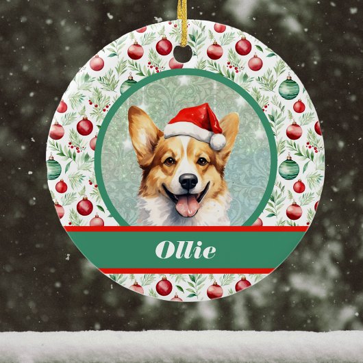 Niedliche Corgi Kunst, Dichtung und Musik Keramik Ornament