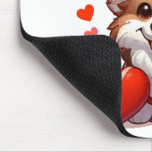 Niedliche Corgi-Liebe Mousepad (Ecke)