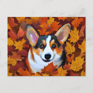 Niedliche Corgi-Malerei Postkarte