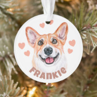 Niedliche Corgi-Mama mit Herz-Hund-Illustration