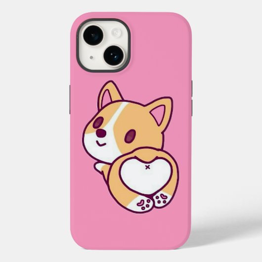 Niedliche Corgi Puppy-Liebe Case-Mate iPhone Hülle (Rückseite)