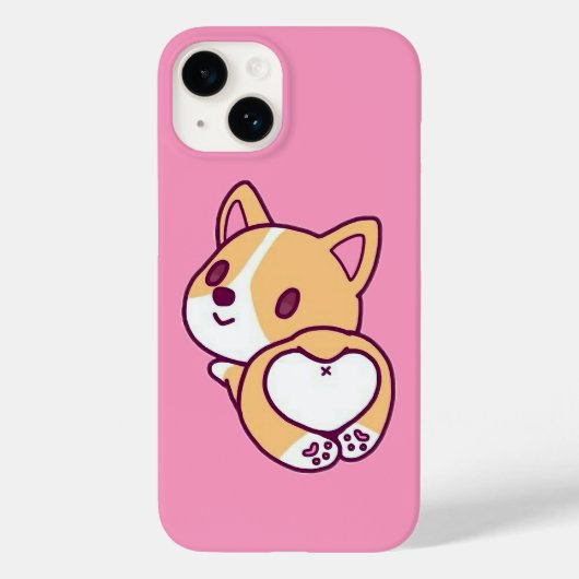 Niedliche Corgi Puppy-Liebe Case-Mate iPhone Hülle (Rückseite)
