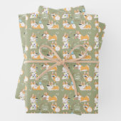 Niedliche Corgi-Schnapppapierblätter Geschenkpapier Set (Beispiel)