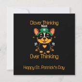 Niedliche Corgi St. Patrick's Day Card - Flachbild (Vorderseite)