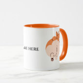 Niedliche Corgi-Tasse mit bearbeitbarem Namen Tasse (VorderseiteRechts)