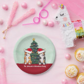 Niedliche Corgi Weihnachtsbaum Custom Holiday Part Pappteller (Party)