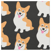Niedliche Corgis durch das Yard Stoff (Nahaufnahme)
