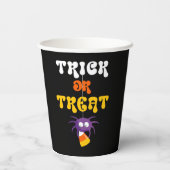 Niedliche Cornflaumenspinne Halloween-Party Papier Pappbecher (Rückseite)