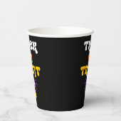 Niedliche Cornflaumenspinne Halloween-Party Papier Pappbecher (Links)