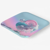 Niedliche Cotton Candy Clouds Papierplatte Pappteller (Gewinkelt)