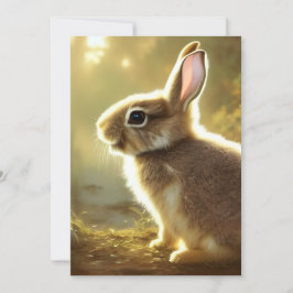 Niedliche Cottontail Wildlife Portrait Card Karte