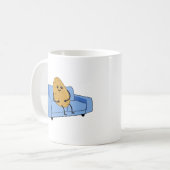 Niedliche Couchkartoffel Kaffeetasse (Vorderseite Links)