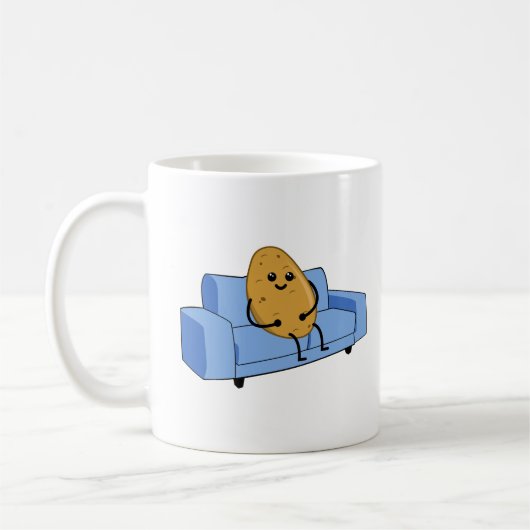 Niedliche Couchkartoffel Kaffeetasse (Links)