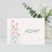 Niedliche Country Daisies Simple Wedding RSVP (Stehend Vorderseite)