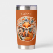 Niedliche Country-Fuchs-Liebhaber geben den Namen Thermobecher (Vorderseite)